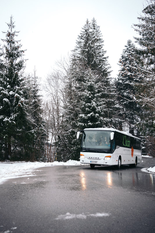 Bus im Winter